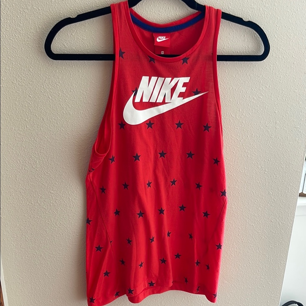 Nike Red Tank Top with Star Design
